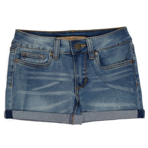 Joes Jeans New Girls Size 12 The Markie Rolled Cuff Denim Shorts Medium Wash - Picture 1 of 2